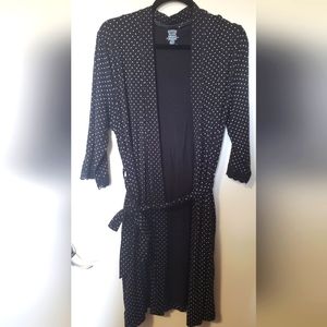 Black and White Polka Dot Robe